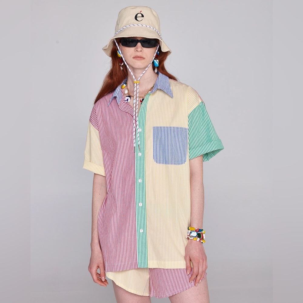 Eliou Sonny Button Down and  Cher Short Set
